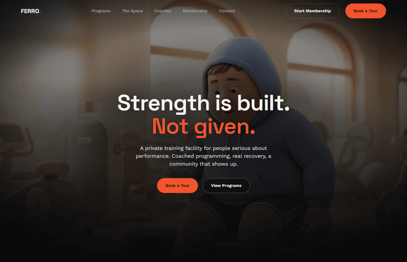 FERRO Training Co. homepage screenshot