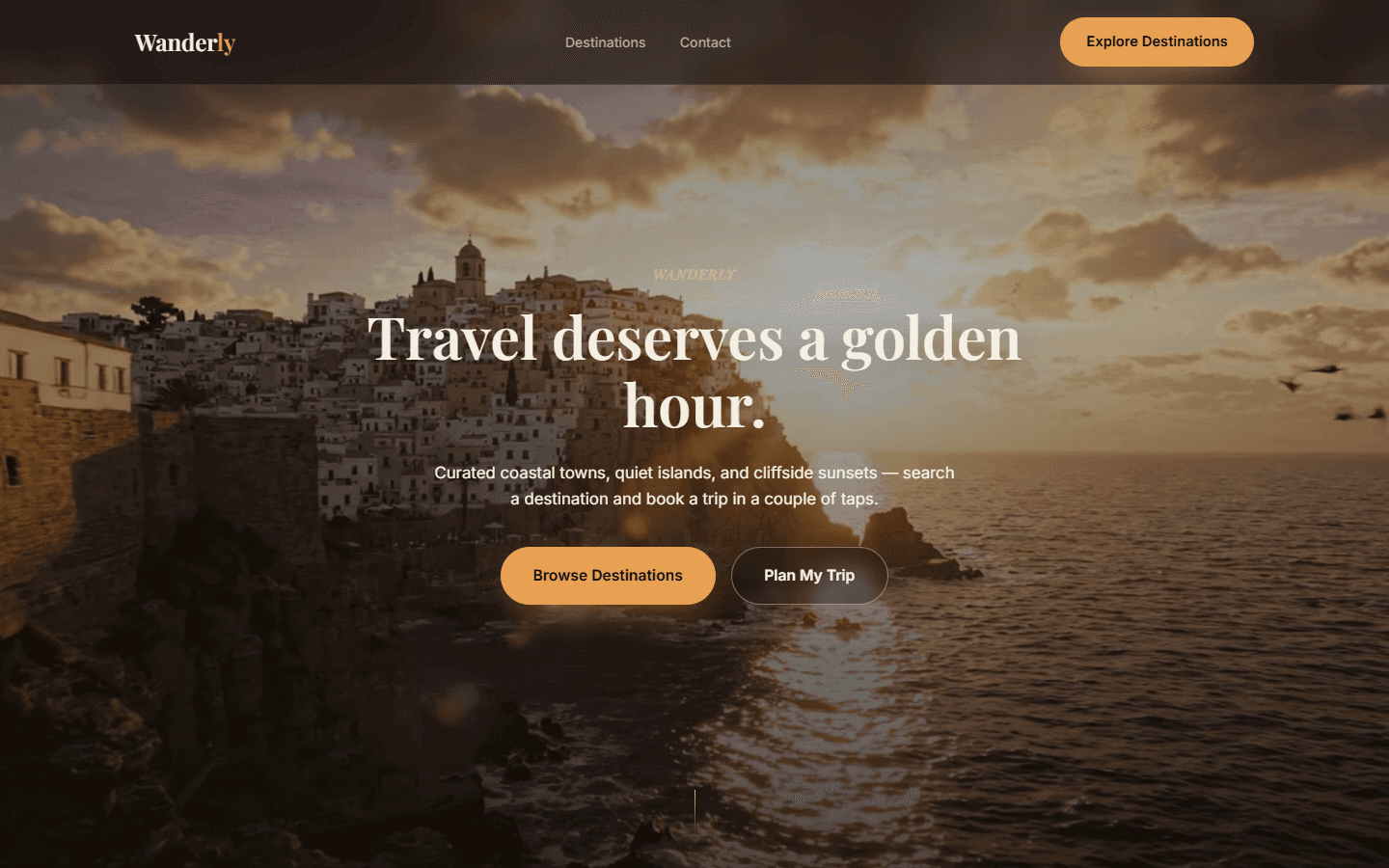 Wanderly homepage screenshot